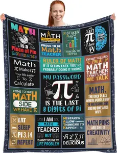 Math Teacher Gifts for Men Women, Math Teacher Blanket, Best Teacher Appreciation Gifts, Back to School Teacher Gifts, Soft Throw Blankets Graduation Gifts for New Teachers 50"x40"