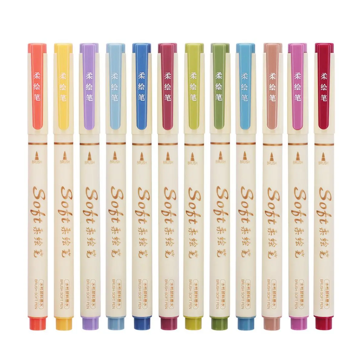 Art Marker Pen Set, Soft Brush Tips Calligraphy Painting Pen, Cute School Supplies for Students, Arts & Crafts Supplies, Brush Tip Markers