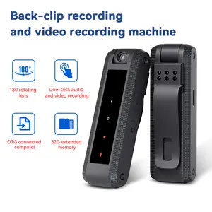 Action Camera — 180° Rotatable, 1080P HD with Night Vision & Audio Recording. One-Touch Operation, Wearable Clip-On Design. 6-Hour Battery Life. Ideal for Meetings, Lectures, and Cycling.