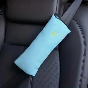 Car Seat Belt Neck & Shoulder Pillow, soft and comfortable, safe protection, essential car accessory for travel.
