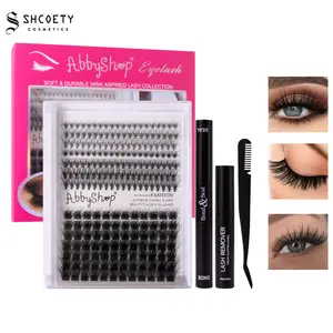 SHCOETY Hot Melt Hair DIY Segmented False Eyelash Set Large Capacity Single Cluster False Eyelash Exquisite Gift Box Suit