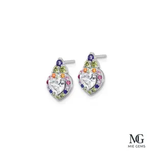 Coeur d'Iris Studs
