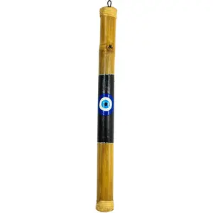 Bamboo Painted Rainstick - Evil Eye - Large