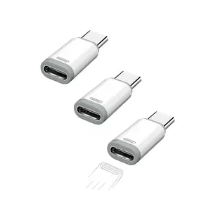 Lightning to USB C Adapter, Lightning Female to Type-C Male Charger Cable Connector (3 Pack)