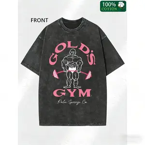 Vintage Washed 90s Gold's Gym Palm Springs California T-Shirt,100% Cotton Retro Distressed Gold's Gym Graphic, Unisex Heavy Cotton Shirt for Fitness Lovers