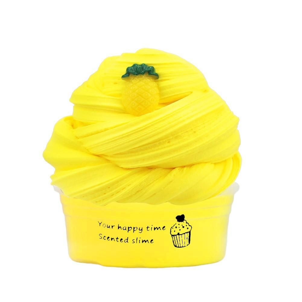 9 pices Bakudeku Slime - Sweet Cake Scented Slime for Your Happy Time - Pink Cupcake Design with Sprinkles and Blue Ribbon