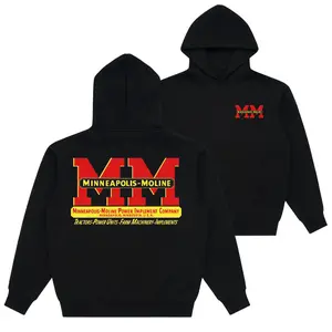 Minneapolis-Moline Hoodie – Vintage Tractor Farm Equipment Sweatshirt, Retro Workwear Pullover for Farmers & Collectors, Classic MM Logo Hoodie [Ship From U.S]
