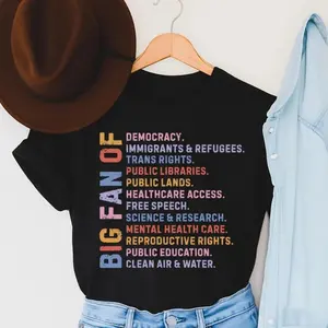 Big Fan of Human Rights Shirt, Political Minimalist Unisex Tee, No Human is Illegal, Radicalized by Basic Decency T-Shirt
