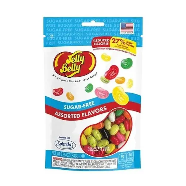 Jelly Belly Sugar Free - 8.25 oz bag - 10 Count Case - Official, Genuine, Straight from the Source