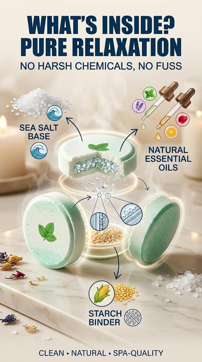 EELHOE Shower Tablets Keep Fragrance Aromatherapy Shower Tablets Deep Cleansing Relaxing Spa Shower Tablets