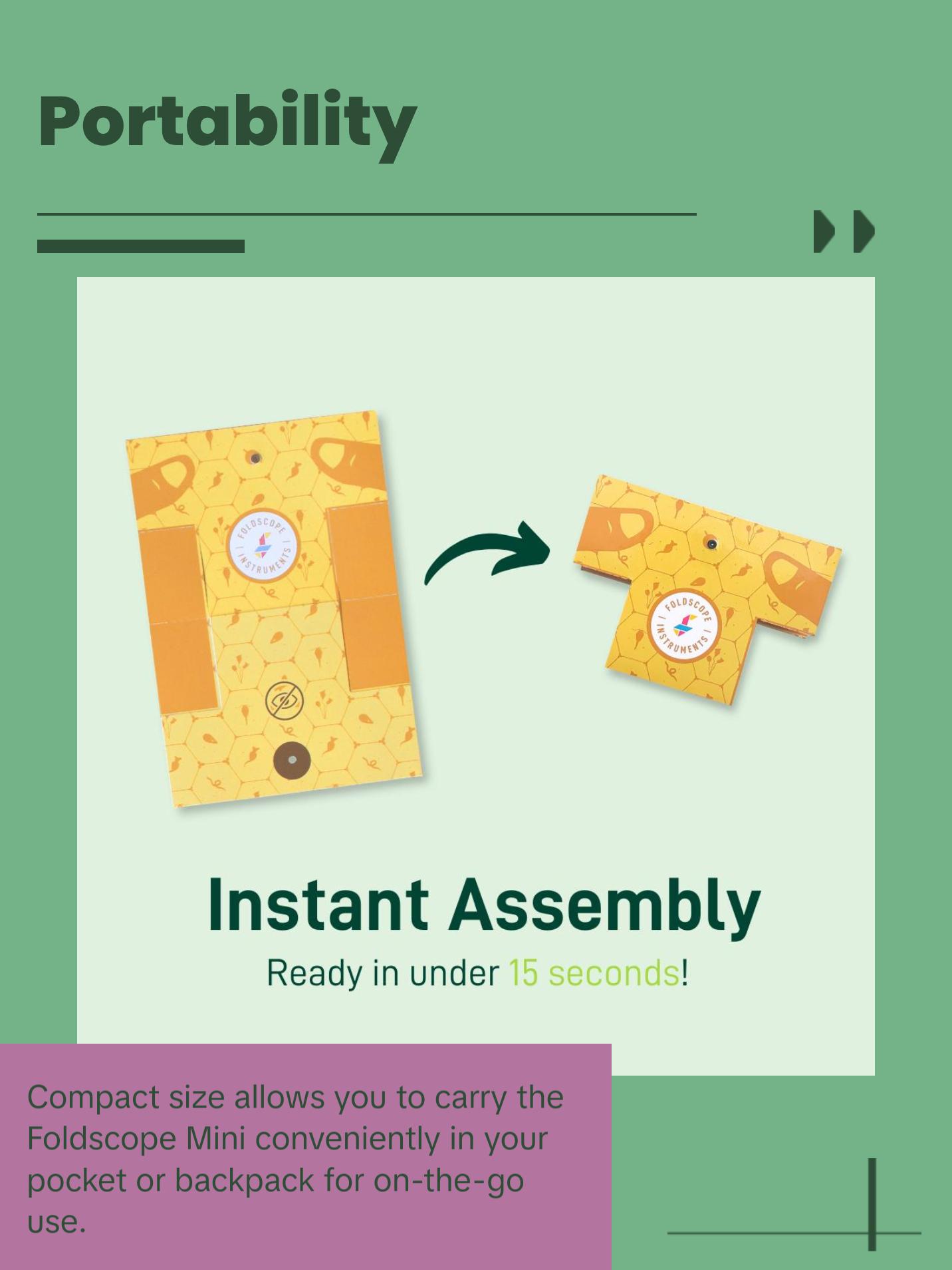 Large Mini Classroom Kit (100 Foldscope Mini Paper Microscopes)