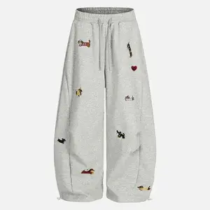Puppy Baggy Barrel Sweatpants Y2K Streetwear Loose Fit Vintage Joggers