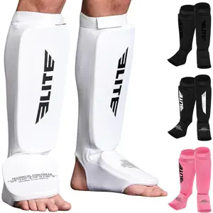 MMA Shin Pads for Muay Thai and Kickboxing, Protective Shin Guards with Instep Guard for Sparring and , for Adults, , and Youth