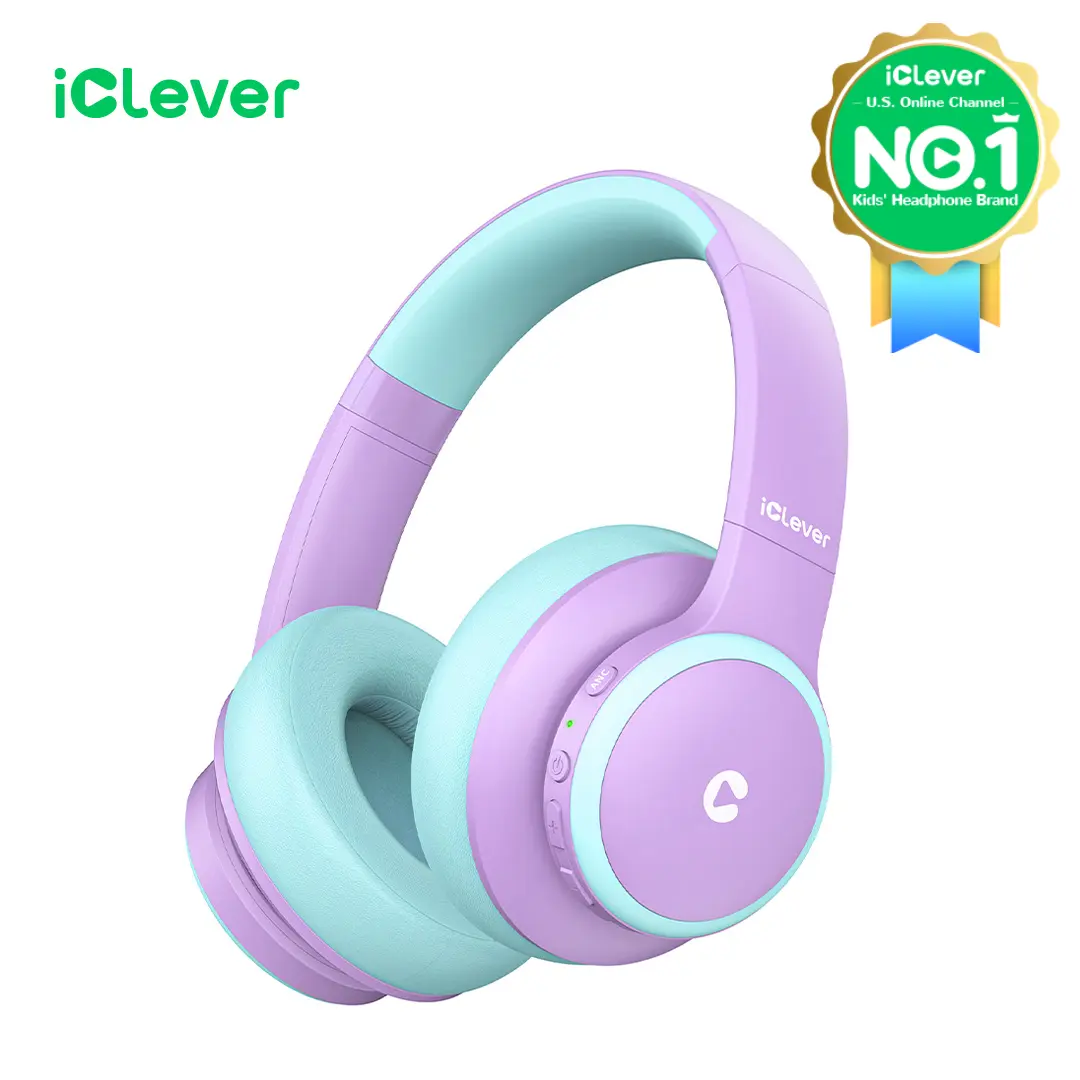 iClever Kids Active Noise Cancelling Headphones - Bluetooth 5.4, Built-in Mic, Wireless Audio Headset iClever Kids Active Noise Cancelling Headphones - Bluetooth 5.4, Built-in Mic, Wireless Audio Headset