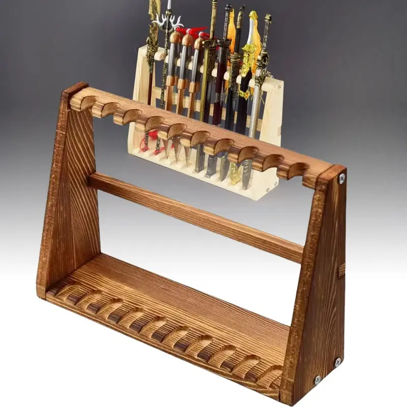 Wooden Katana Floor Display Stand