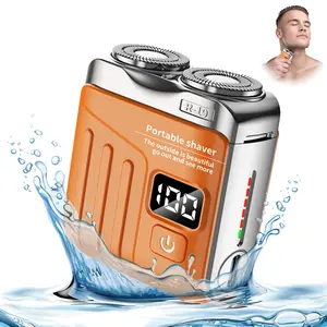 2025 Upgrade R-19 Luggage Electric Shaver, Mini Shavers,Beard Shaver Suitcase Design, Electric Portable ShaverRazor, USB Comfort Water Proof Storage beard shaver