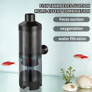 Fish Tank Filter, Aquarium Filtration Accessories, No Electricity, Ultra-Quiet Filtering/aeration/circulation, Dual Sponge Filter, Easy Installation