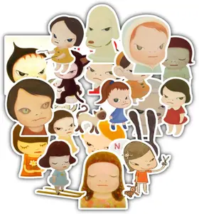 20 Pcs Stickers Packs Nara Aesthetic of Vinyl Yoshimoto Colorful Decal Sticker Waterproof for Water Bottle Laptop Computer Phone Luggage Car Skateboard Bumper, White