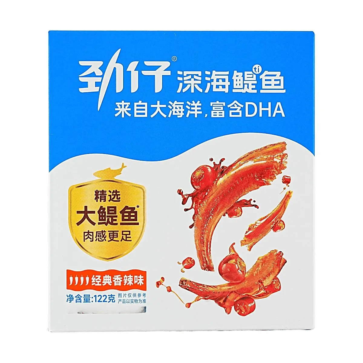 JINZAI Deep Sea Anchovy Snacks, Spicy Flavor, 122g - High Calcium, High Protein, Ready-to-Eat Mini Fish for Healthy Snacking
