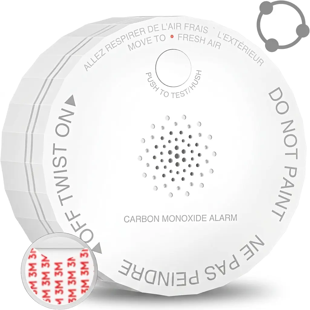 Carbon Monoxide Detectors, Interconnected CO Detector Alarm, C1-R | Battery Operated, UL 2034 5th Certified, Wireless Small Mini Carbon Monoxide Alarm for Home/Hotel/Rental Apartment/Office