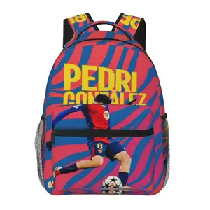 Casual Soccer2026 Outdoor Backpack 2026 World Football Laptop Daypack Cute Cartoon Spanish Players Travel Bag for Travel Work Camping, Suitable for Men Women, Perfect for Festivals, Birthdays, Parties & Gifts