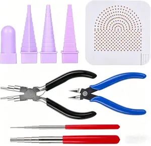 Complete Jewelry Making & Wire Wrapping Tool Kit - 6 in 1 Bail Making Pliers, Wire Cutters & Jump Ring Maker Set for DIY Jewelry Craft