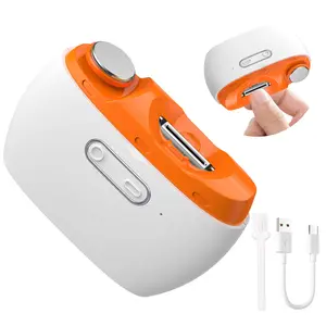 Electric Nail Clipper Trimmer,Rechargeable Baby Nail Trimmer,Electric 2-in-1 Cutting and Grinding 2-Speed Fingernail Drill File with LED Light for Baby,Kids,Adult,Seniors,Caregivers