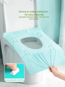 Disposable Toilet Seat Covers 20/50PCS – Pastel Toilet Seat Protectors for Home, Hotel & Salon, Portable Bathroom Hygiene Lid Covers