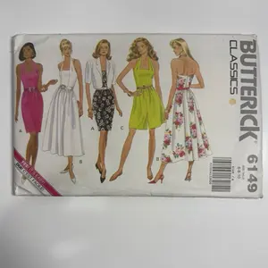 Butterick Classics 6149 Women's Easy to Sew Dress Patterns in Multiple Colors and Styles.  Sizes 6-10.