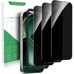 [[3 Pack Tempered Glass for  17 Pro  Screen Protector with Installation Frame 9H Hardness, Case Friendly
