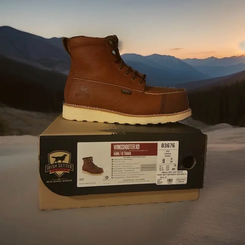 Windshooter XD Irish Setter Red Wing Steel Toe Safety Boots - Waterproof, Non-Slip, Durable Rubber Work Safety Equipment for Unisex (US Men's 8/Women's 10) Built to Handle Daily Work Demands (Outdoor/Indoor Use)