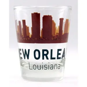 New Orleans Louisiana Sunset Skyline Shot Glass