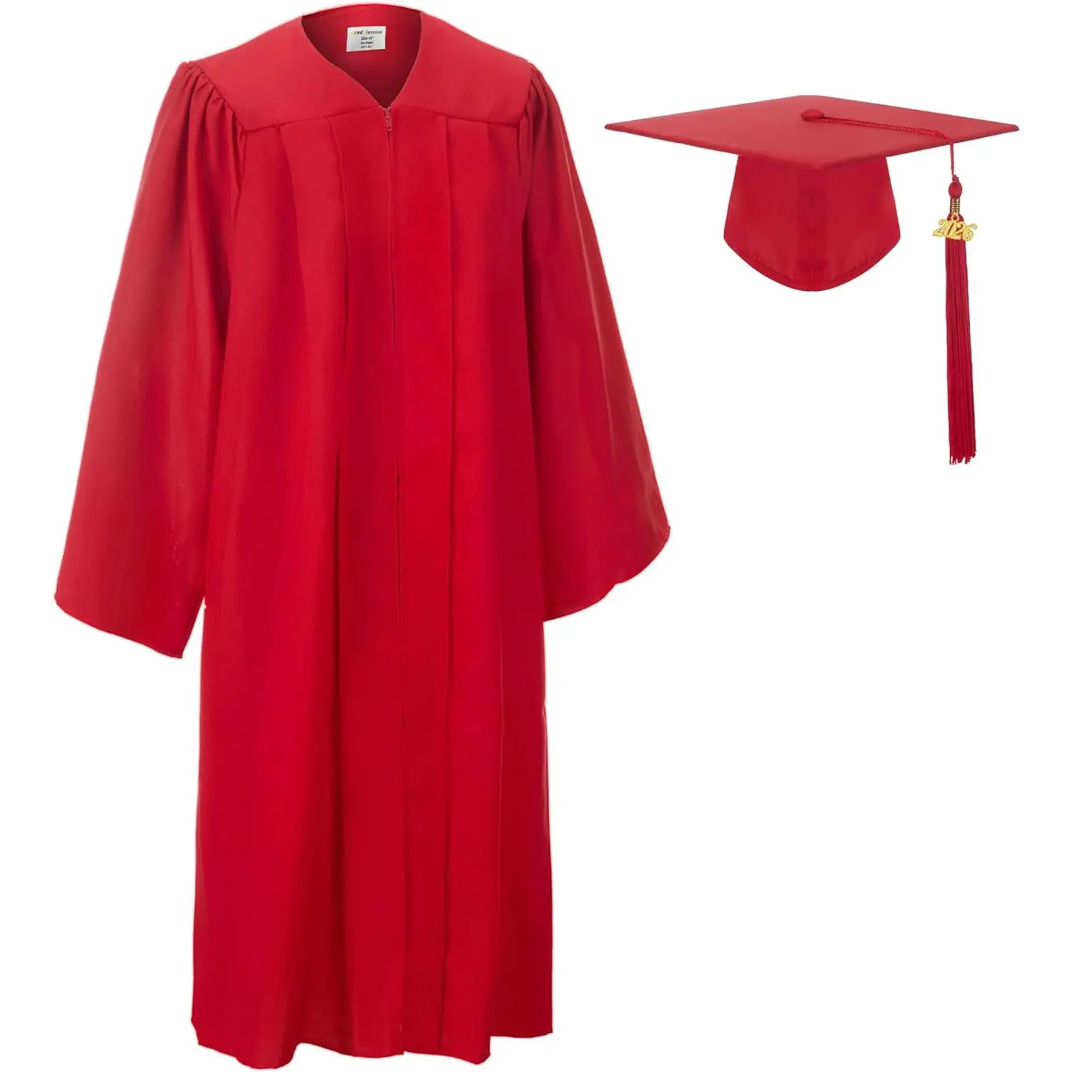 GradClassical Matte Graduation Cap and Gown 2026 Set with Matching Tassel for Middle and High School College