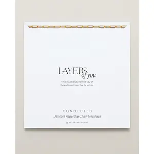 Connected Delicate Paperclip Chain Necklace