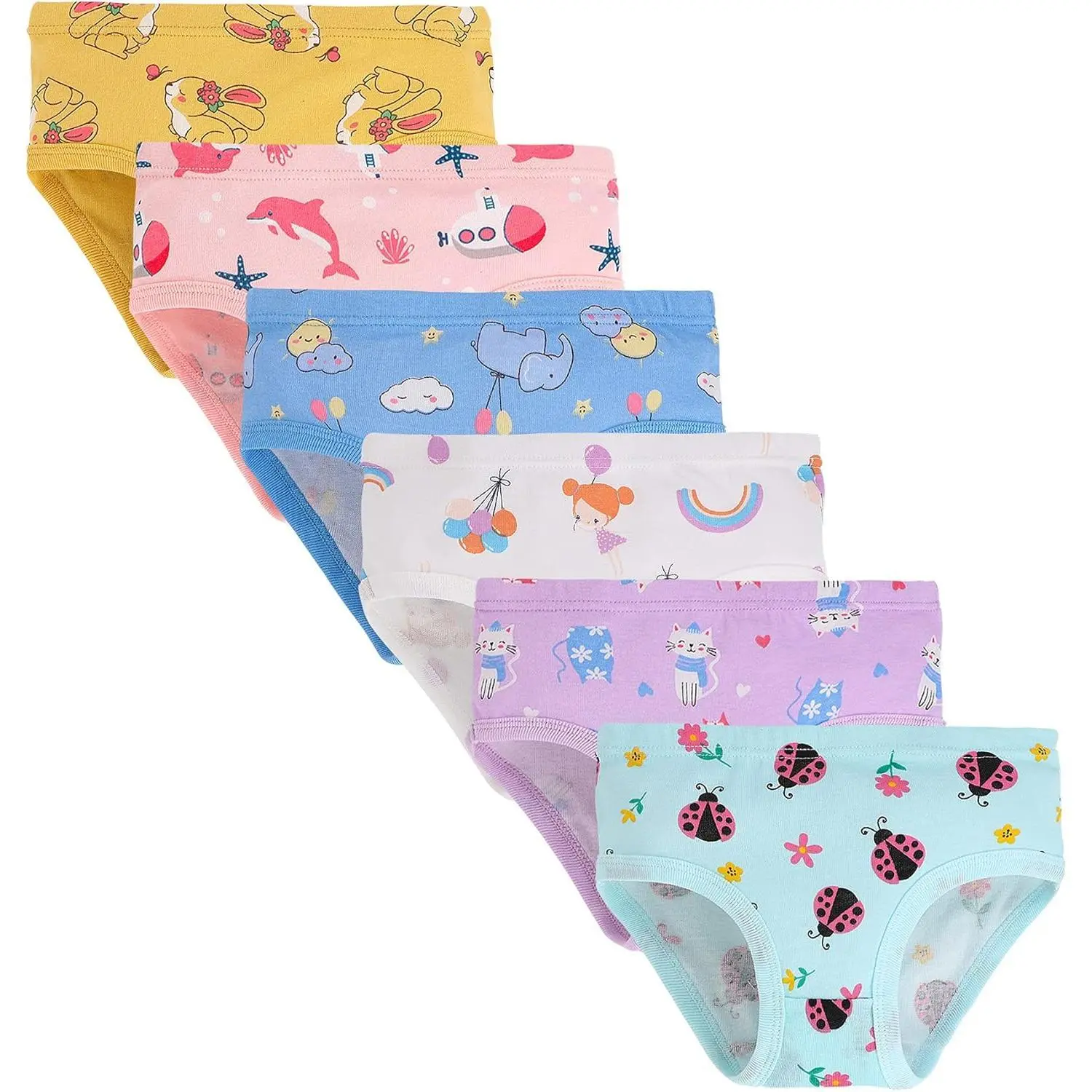 KF5-UDW019  Soft Cotton Underwear Toddler Girls'Briefs Soft Undies