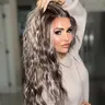 AISOM Marissa Iced Mocha Long Water Wave 20 Inches 13x4" Free Part Lace Front Wig Low Density Heat Friendly Synthetic Glueless Daily Women's Wig