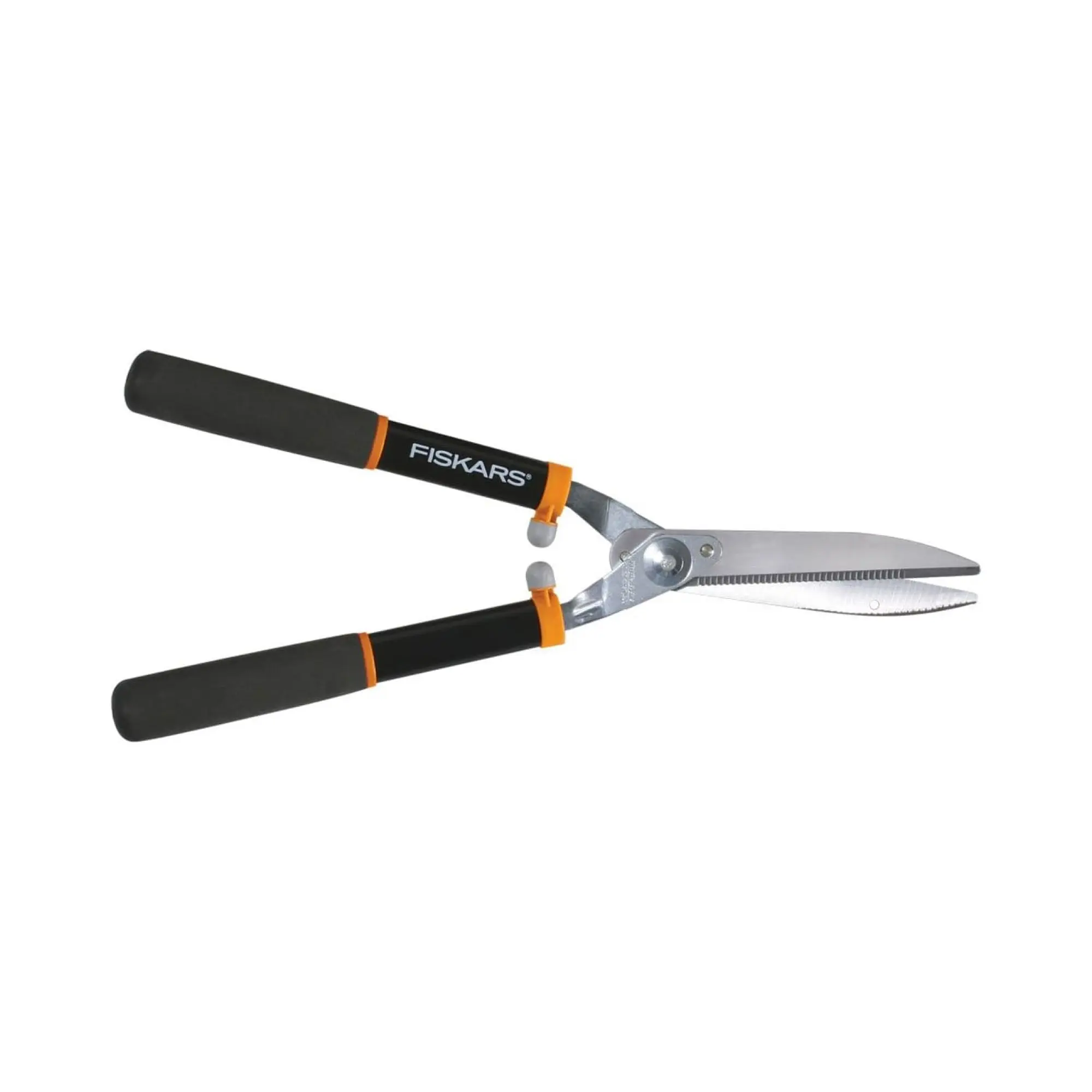 Fiskars Power-Lever Hedge Shears with Soft Grip Handle, 8-Inch Serrated Blades, Garden Clippers for Trimming Hedges and Shrubs
