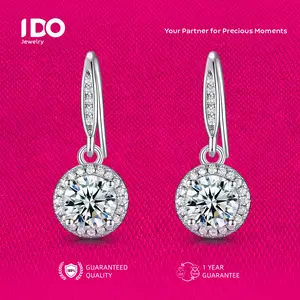 [Live Sale] E03 Platinum Coating Moissanite Aster Earring I DO Jewelry Women Accessories Elegant Beautiful Luxury Adjustable Beautiful and Luxurious No Fade No Rust with 1 Year Guarantee Passed Diamond Selector