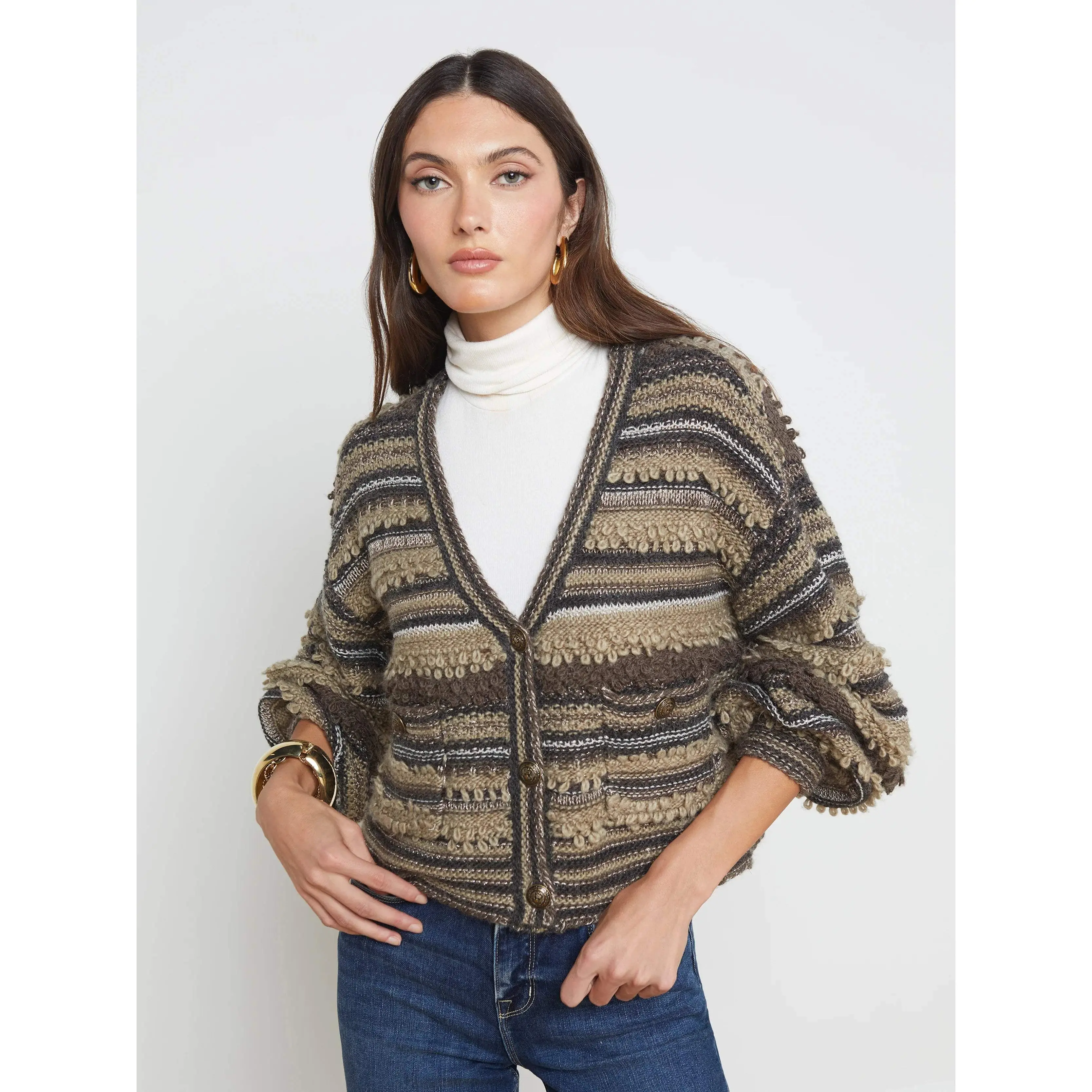 Harriet Cardigan - Brown Multi