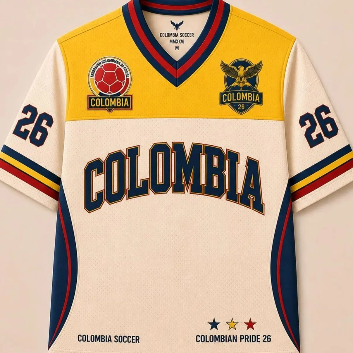 Custom Colombia Jersey, Personalized Soccer Jersey, Colombia Soccer Jersey, Retro Team Shirt, Custom Name Number Jersey, Football Fan