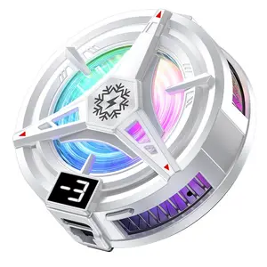 TL25 TL07 Semiconductor Mobile Phone Cooler, 5V3A Powerful Cooling, 2-in-1 Magnetic & Clip Design, Digital Display, USB-Powered for Gaming, Live Broadcast