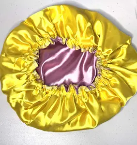 RoseGold & Gold Reversible Silky Satin Hair Bonnet for Adults Kids & Newborns Adjustable Sleep Night Cap for Curly Hair Protection Perfect Gift Haircare Elastic Friction-Free Sleep Locks in Moisture Tangle-Proof