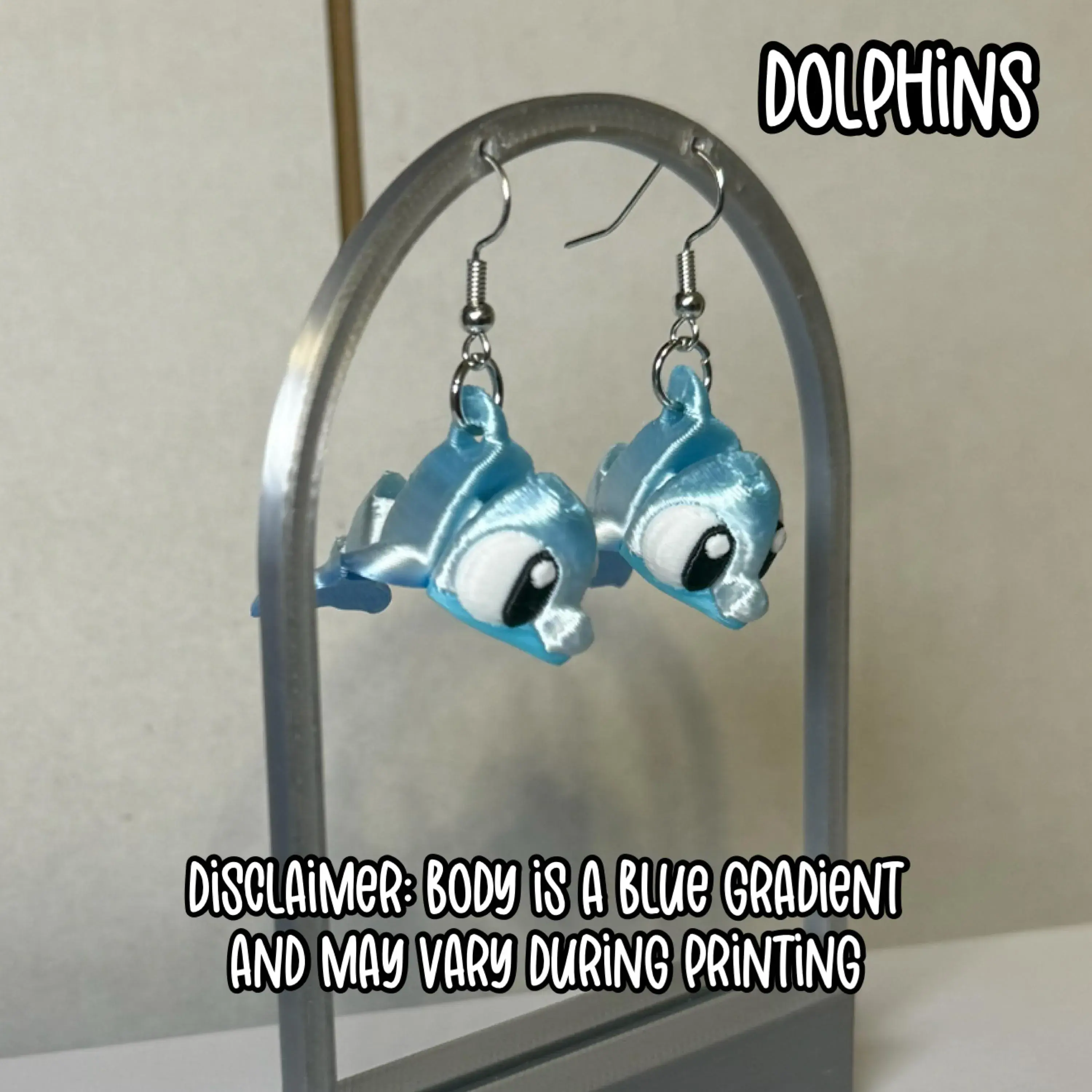 3D Printed Sea Animal Earrings