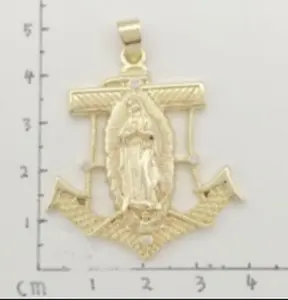 Anchor Virgen & San Judas Pendant - Durable Material Spiritual Cultural Symbol Meaningful Accessory for Everyday Wear or Special Occasions