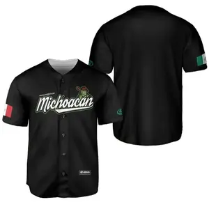Michoacán Baseball Jersey, Mexico Jersey for Men Women Youth And Kids, All-Over Print Baseball Jersey