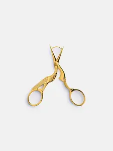 Stork Embroidery Scissor Earrings in 18K Gold Plated Stainless Steel / Sensitive Skin Friendly / Tarnish Resistant / Perfect for Crafters, Textile Artists, WLW, Embroiderers,  Knitters, and Seamstresses