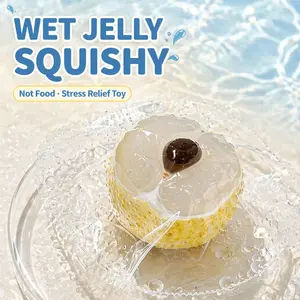 Unisex Realistic Longan Fruit Squishy Toy - Soft Squeeze Fidget, High Playability Stress Relief Sensory Prop, Fun Leisure Hand Play Gift for Kids & Adults, Classic & Novelty Stress Relief Toy