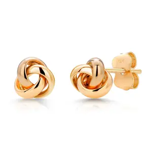 14K Yellow Gold Knot Studs, Gold Knot Studs, Knot Studs, Dainty Studs, Gold Studs,Love Knot Studs, Minimalist Stud, Push Back Studs, Tiny Studs