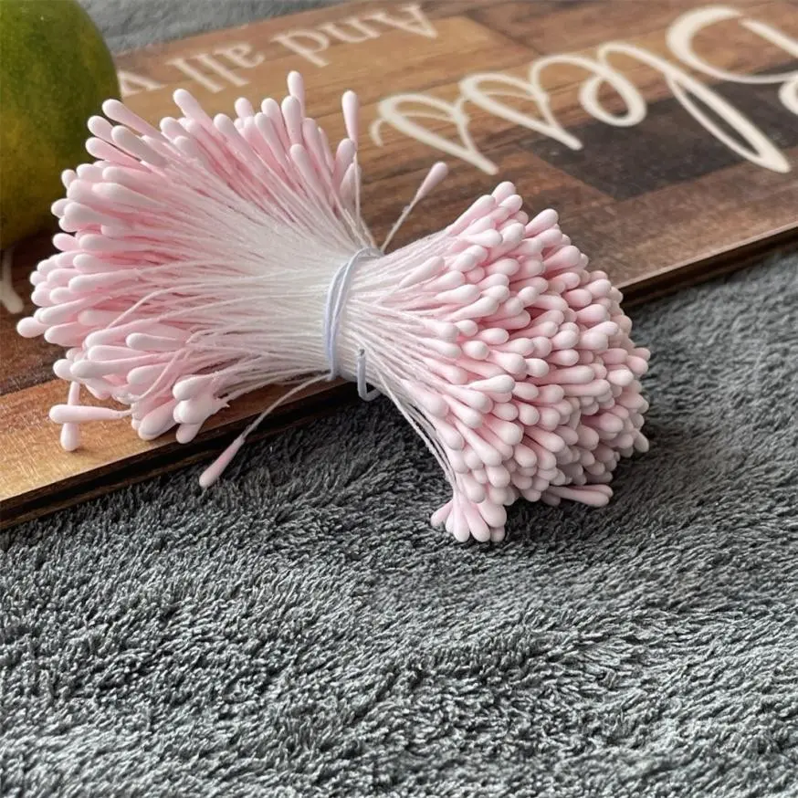 400pcs 2mm Handmade DIY Flower Materials, Heart Accessories, Pearl Shine Bud Fondant Core Net Flowers, Craft Supplies, DIY Fake Flowers