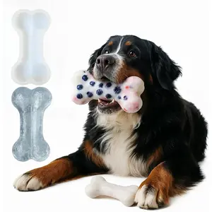 Large    Mold 2 Pack - Large  Shaped Ice Cube Trays, Dishwasher Safe Non-Stick Freezer & Oven Mold for Frozen , Baking,  Chews (White)